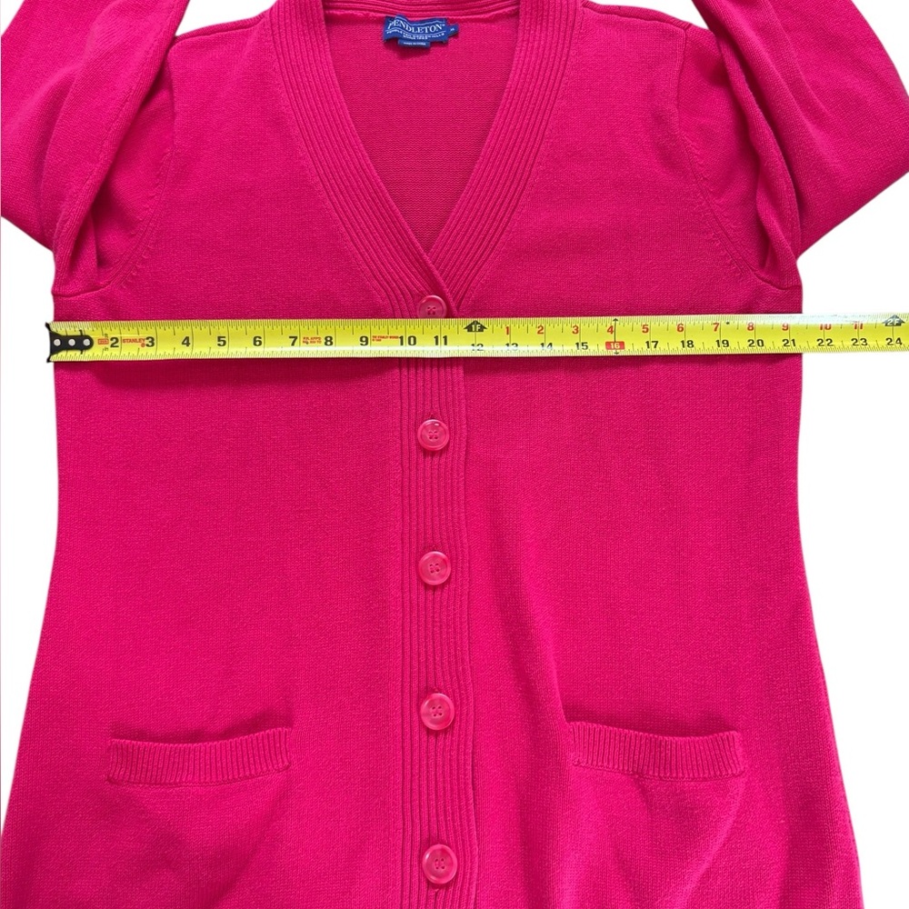 Pendleton Long Button Front Cardigan With Pockets… - image 7